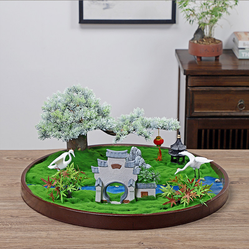 New Chinese Turntable Intermediate Swing Flower Hotel Big Round Table Decoration Pendulum round table Dining Room Table Flower Pendulum Table