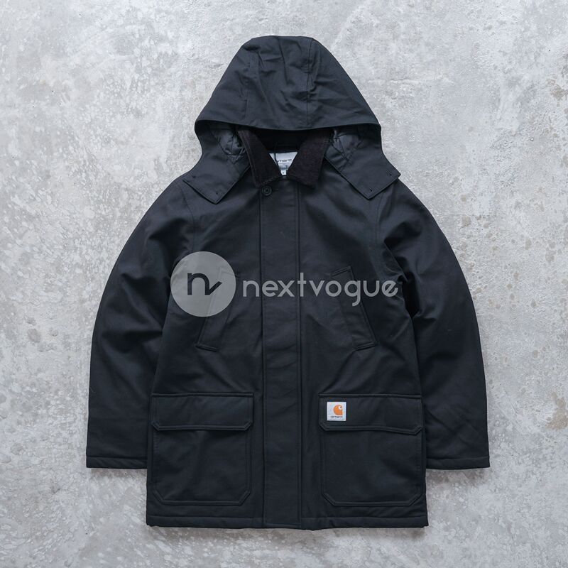 【Nextvogue】Carhartt Wip Rigby Parka Detachable Hooded Work Jacket Cotton Coat