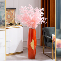 Jingdezhen living room floor vase large ceramic dried flower decoration simple flower arrangement