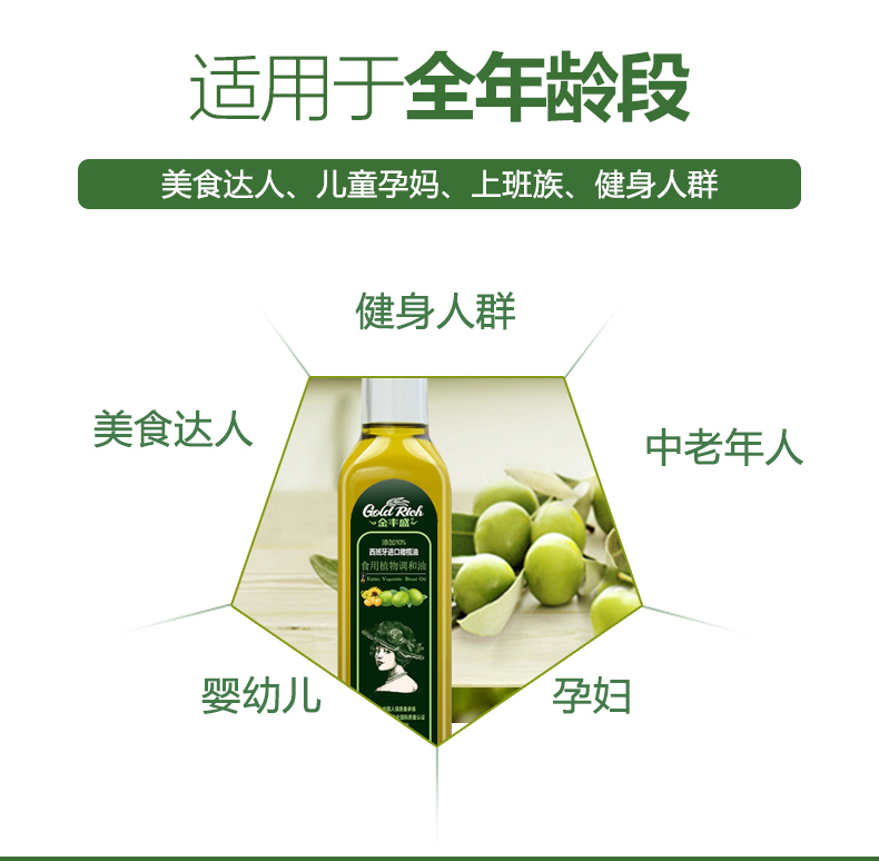 金丰盛纯正进口橄榄油500ml