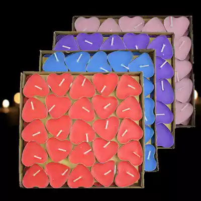 Small candles smokeless pendulum Valentine's Day Tanabata proposal confession birthday wedding heart-shaped love tea wax