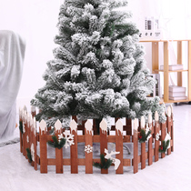 Christmas Decorations Christmas Tree Fencing Fence Wood Wood Mall Hotel Scene Arrangement Wood Color Fencing