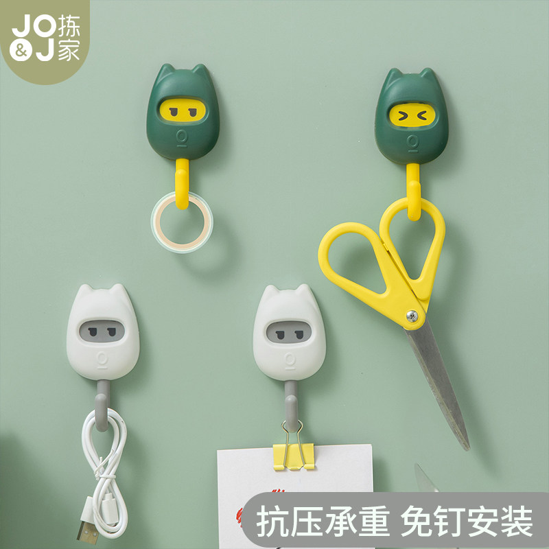 Hook strong viscose home kitchen wall behind the door creative paste dormitory cute no punching no trace load-bearing sticky hook