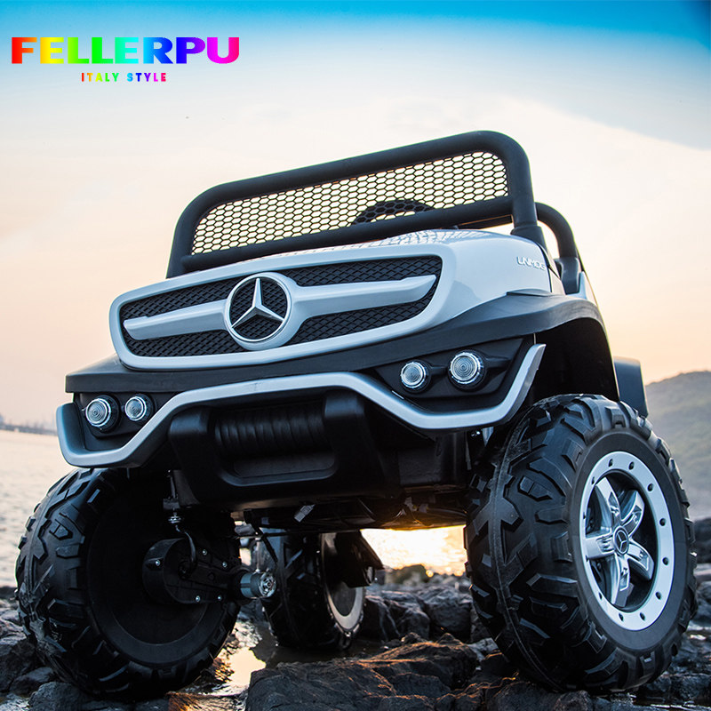 FELLERPU Mercedes-Benz off-road vehicle children's electric car adult remote control baby self-driving toy car can sit double
