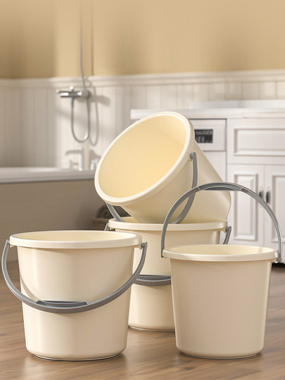 Jiadongli cubo de plástico cubo grande de almacenamiento de agua cubo portátil cubo de lavandería para dormitorio de estudiantes cubo de baño para el hogar engrosado