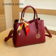 Clever&Ketch high-end texture mother's handbag women's 2025 new tote bag red wedding bag