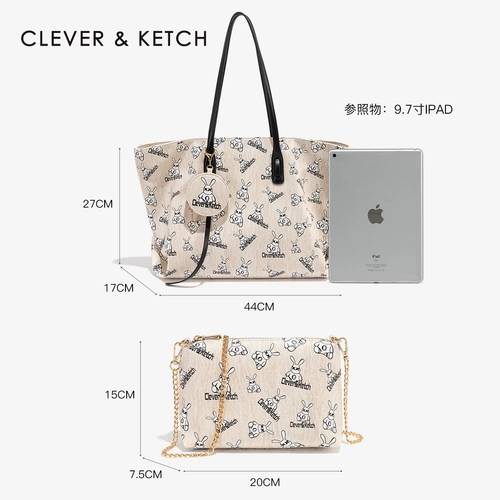 Clever & Ketch Nishe Baggage Женская 2024 Новая коммутирующая сумка подстрика с большой сумочки.