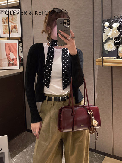 Clever&Ketch light luxury retro armpit bag women's 2025 trendy new niche design oil wax leather shoulder bag