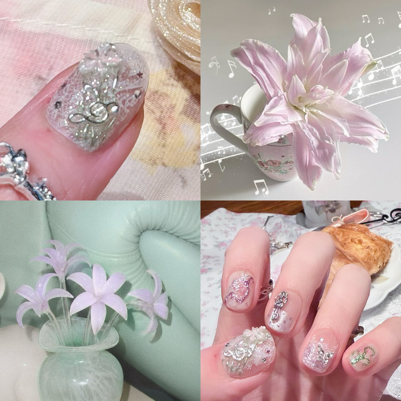 【Lily Music Score】Original Niche Instagram Dreamcore Korean-Style Sweet Cool Vintage Handmade Wearable Short Nails 【Lily Music Score】Original Niche Instagram Dreamcore Korean-Style Sweet Cool Vintage Handmade Wearable Short Nails