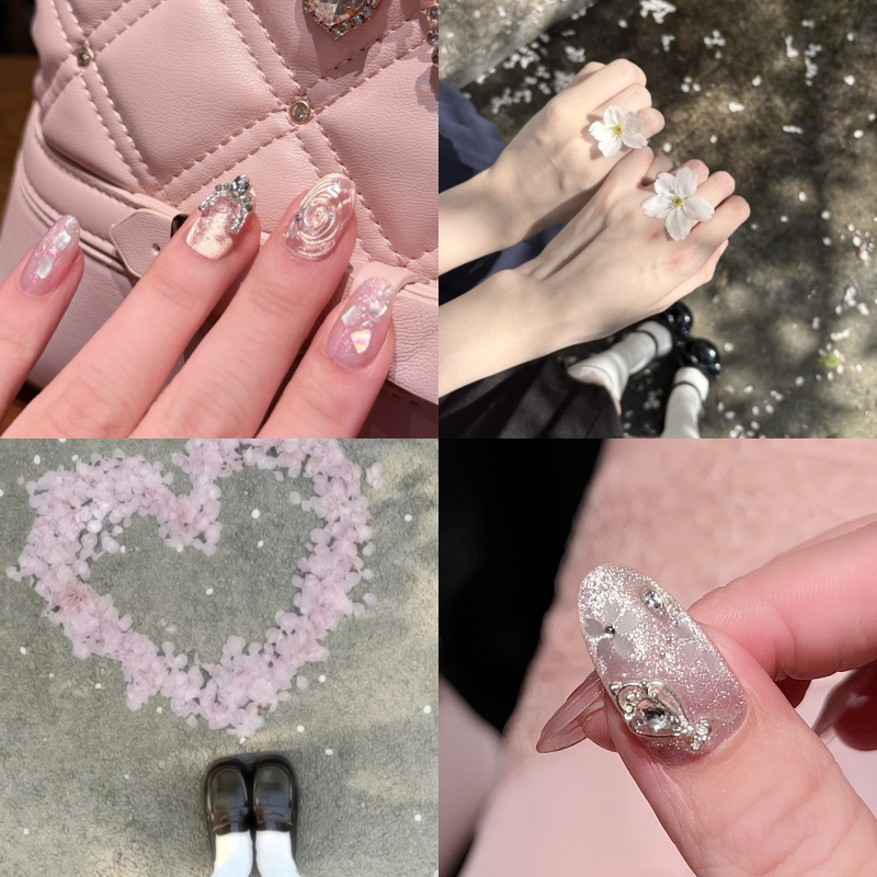 New Discount【Sakura Tears】Japanese-Style Tear-Drop Original Handmade Wearable Nails New Discount【Sakura Tears】Japanese-Style Tear-Drop Original Handmade Wearable Nails