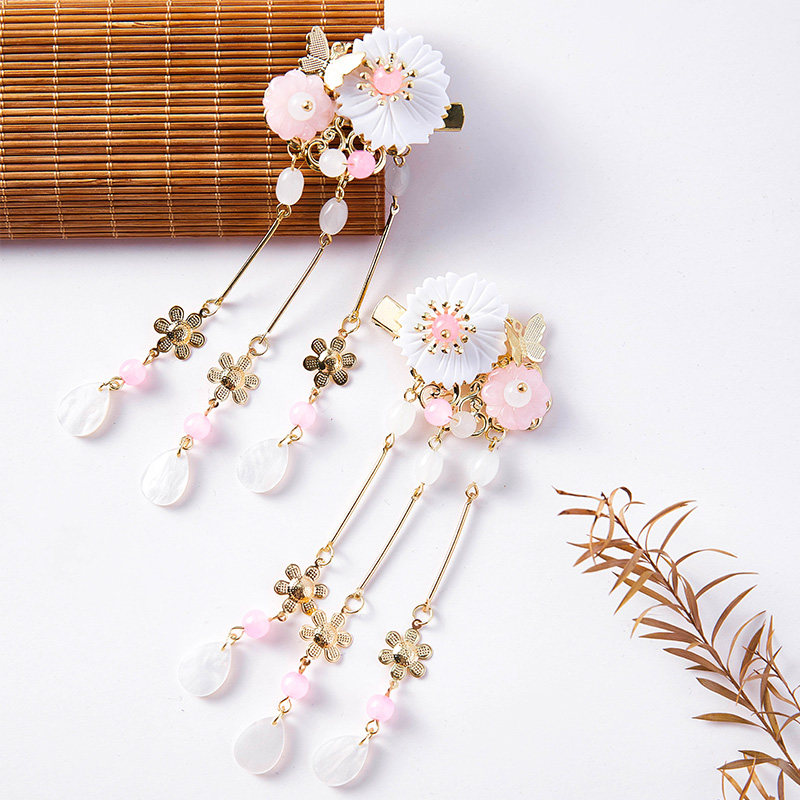 Girl's headdress girl anti-fairy hair handmade children's hair clip accessories clamps ancient air flow soda clamp