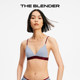 TheBlender Contrast Color Beauty Back Sexy Wireless Underwear Summer Women's Bra Triangle Cup Set