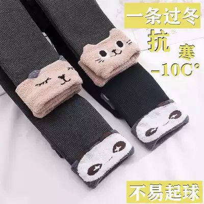 New baby warm pants girls inner pants elastic winter plus velvet children's inner pants