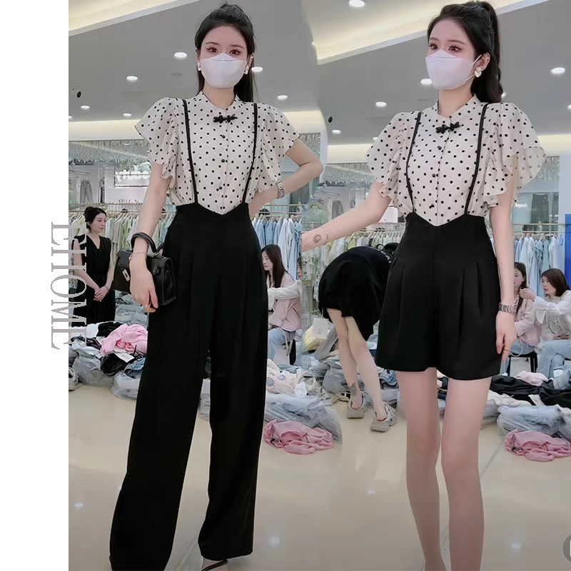 Internet Celebrity Casual Overalls for Women Summer New Style Small Loose Slimming Look Shorts Fashionable High-Waisted Overalls Jumpsuits