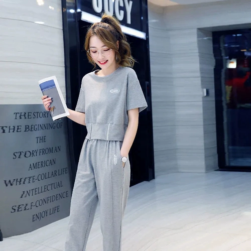 Модный спортивный костюм для отдыха, комплект, подходит для подростков, городской стиль, свободный крой, в западном стиле, короткий рукав