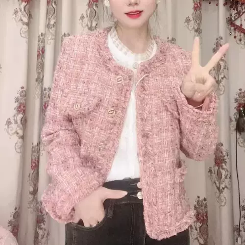 Демисезонное пальто, утепленная куртка, в стиле Шанель, в западном стиле, по фигуре