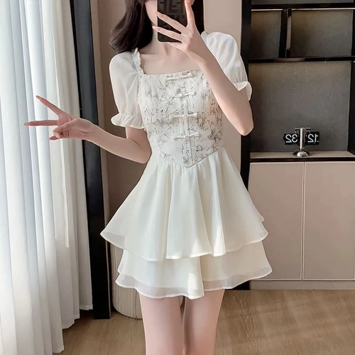 Летняя модная юбка, приталенный корсет, платье, подходит для подростков, китайский стиль