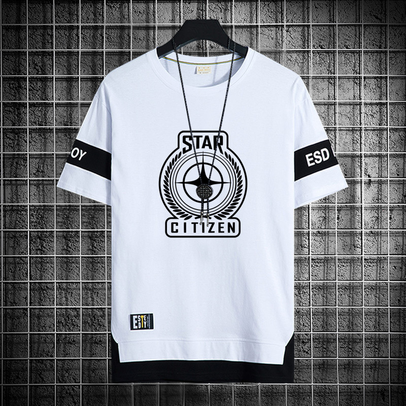 Game Merchandise Star Citizen Male Youth Merchandise Ps4 Game Short-Sleeved T-Shirt Casual Pure Cotton Summer Clothing Game Merchandise Star Citizen Male Youth Merchandise Ps4 Game Short-Sleeved T-Shirt Casual Pure Cotton Summer Clothing