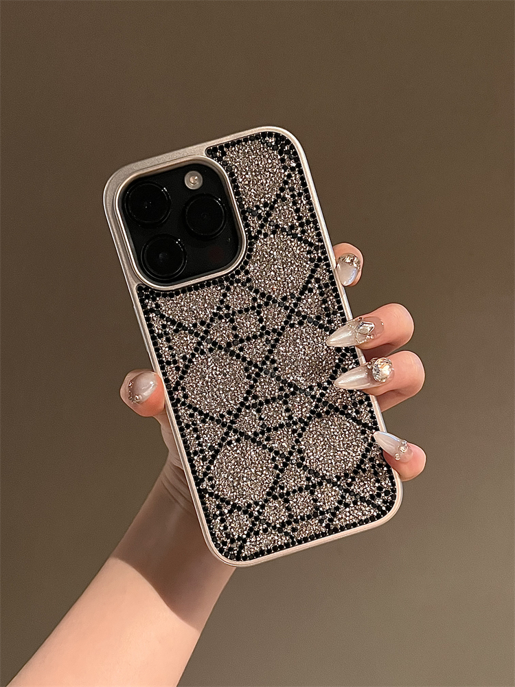 【 Haute qualité 】 Coque de téléphone Crystal Diamond Promax New iPhone 15 Premium Feeling 13 Sets 14 Anti Drop 12 Silicone_voghion.com
