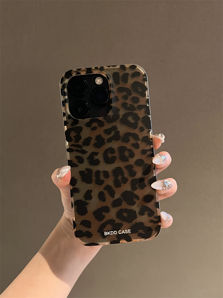 【Hohe Qualität】 Weiche, braune Handyhülle mit Leopardenmuster, neues iPhone 15 Promax High-End 13 Sets 14 Anti-Drop 12_voghion.com