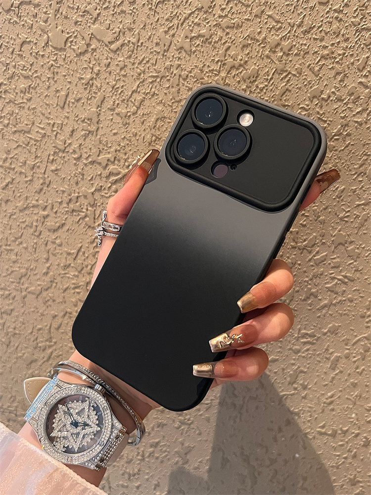 【Wysoka jakość】 Etui na telefon z szarym gradientem i okienkiem Nowy iPhone 15 Promax Premium 13 zestawów 14 antypoślizgowych 12 silikonowych_voghion.com