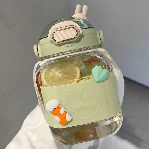 Вместительный и большой портативный летний милый термос, ведро, 2000 мл