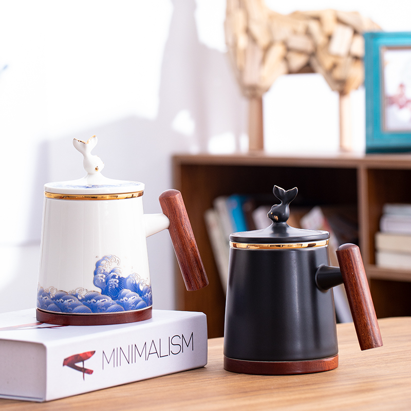 Creative Office Filter Tea Cup Ceramic Mark Cup with Couple Cup Separation Cup Couple Cup Cup Cup Custom Logo