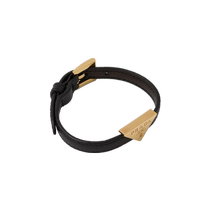 (Interest-free for 24 issues) Prada Prada women’s metal logo Saffiano cow leather bracelet jewelry