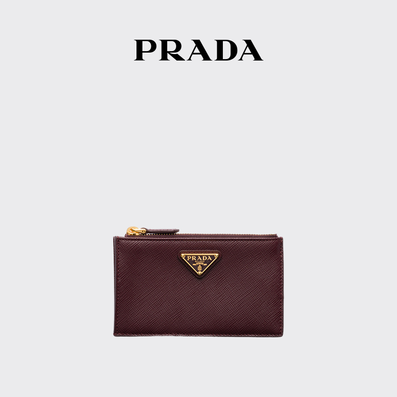 Prada Women's Saffiano Leather Card Holder Wallet