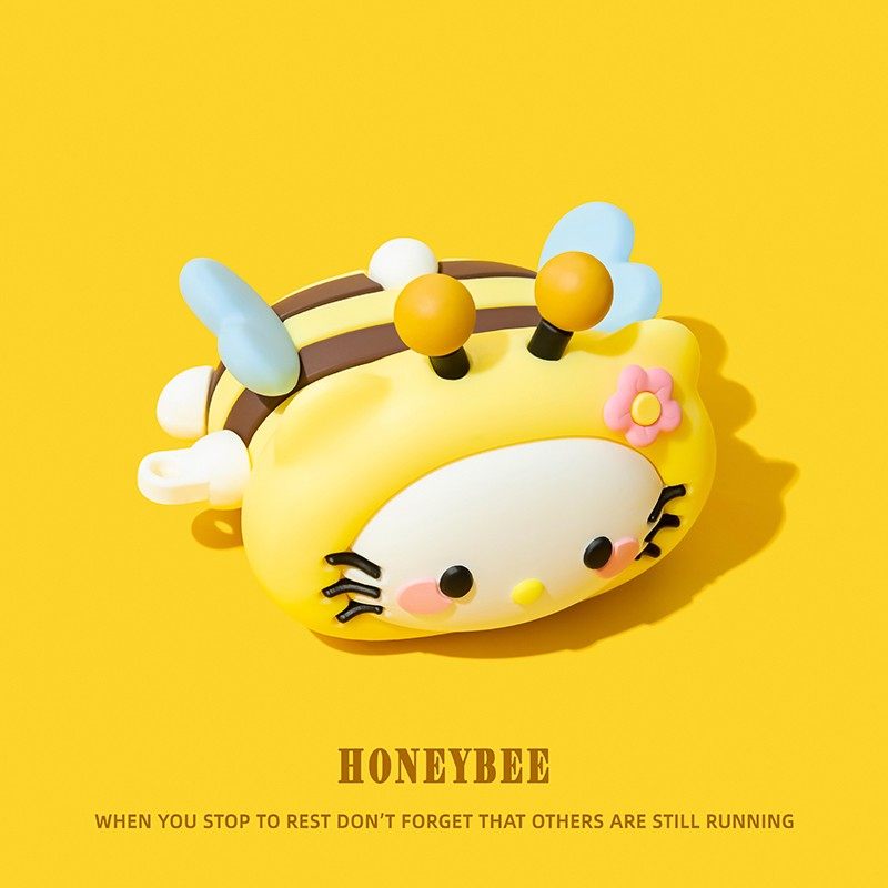 2024 New Model Suitable for Apple AirPods 4Th Generation Wireless Earphone Protective Case with Lock Buckle, Anti-Loss Protective Shell, 4Th Generation Cartoon Case, Anti-Drop Creative Stand, Cute Couple Full-Cover Anti-Drop Silicone Case 7