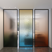 Modern art gradient glass partition restaurant hotel aisle entrance wall screen light luxury high-end shielding office