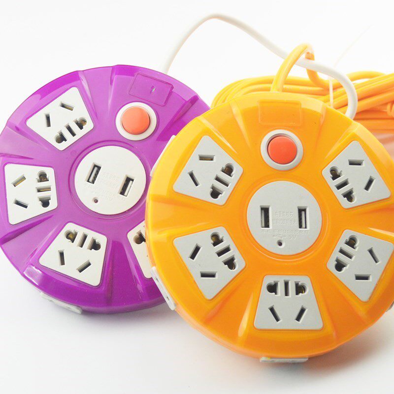 Home wireless multi-hole multi-empty universal multi-head multi-socket converter with USB plug one to three Rubik's cube