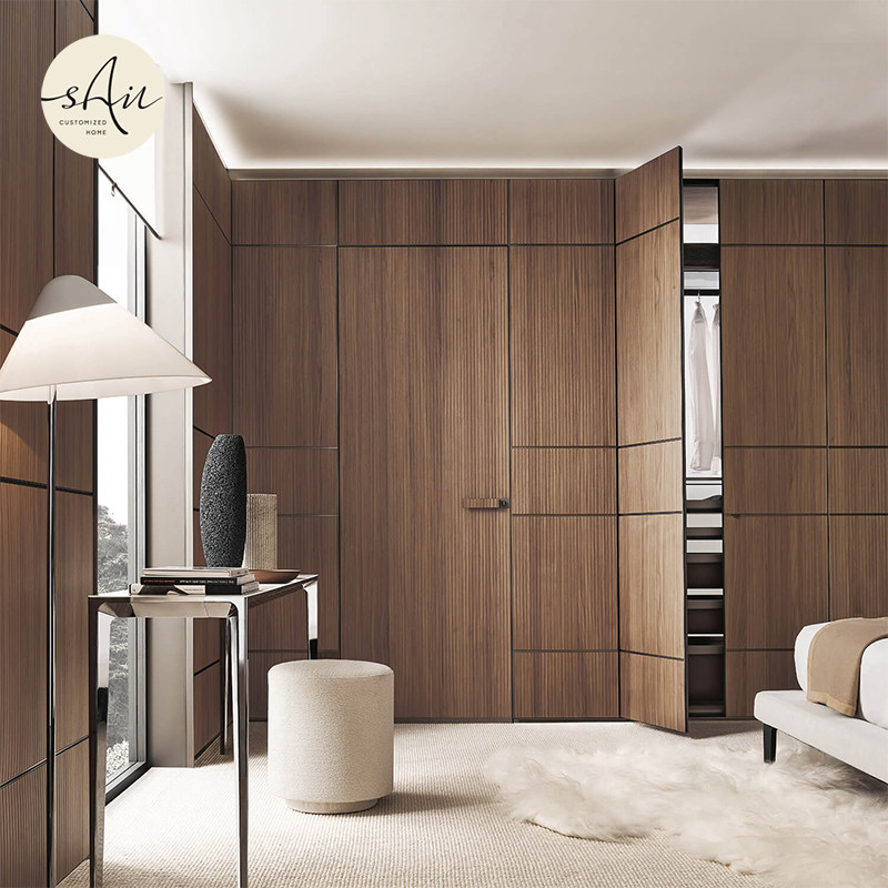 Xibancustom wardrobe Whole wood grain cloakroom custom whole house bedroom second bedroom flat door wardrobe custom decoration