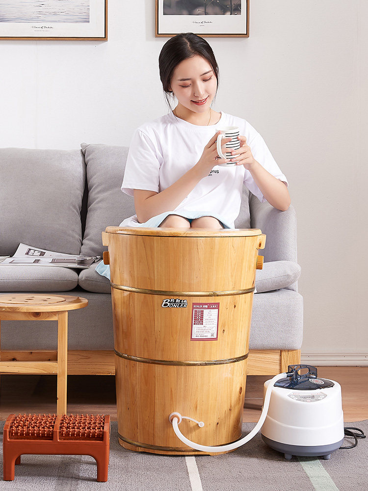 Deep soaking foot bucket to the knee heating high-deep bucket over the knee to wash the feet of the household dormitory plastic heightening and thickening over the calf