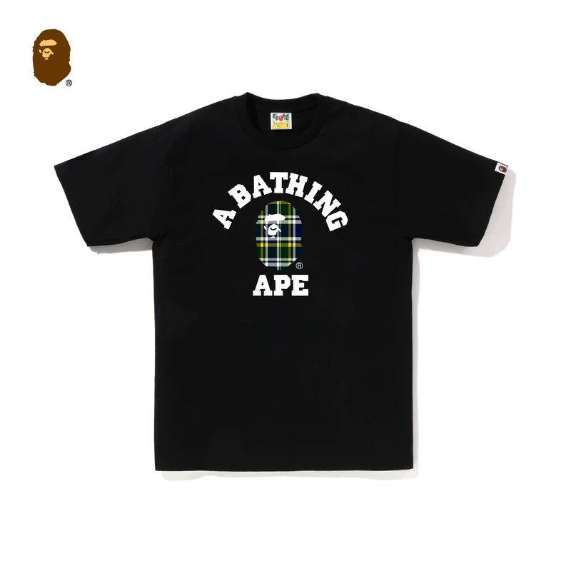 Футболка BAPE с изображением головы человека летом