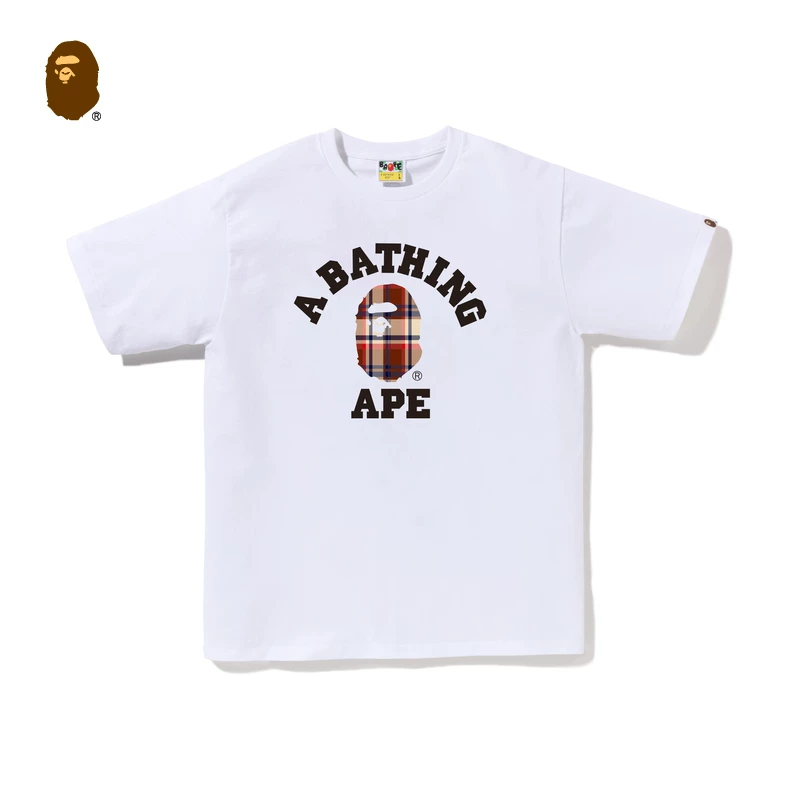 Футболка BAPE с изображением головы человека летом