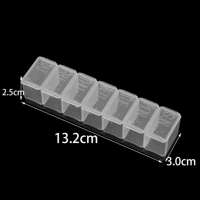 Пластиковый набор материалов, коробка, 7 ячеек, 13.2×3.0×2.5см