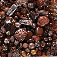 Коричневые бусины, широкая цветовая палитра, 20 грамм