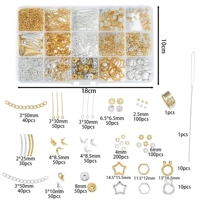 Набор, браслет, 15 ячеек, золото и серебро