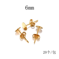 Серьги золотые 6*12мм + беруши в тон 20 шт./упак.