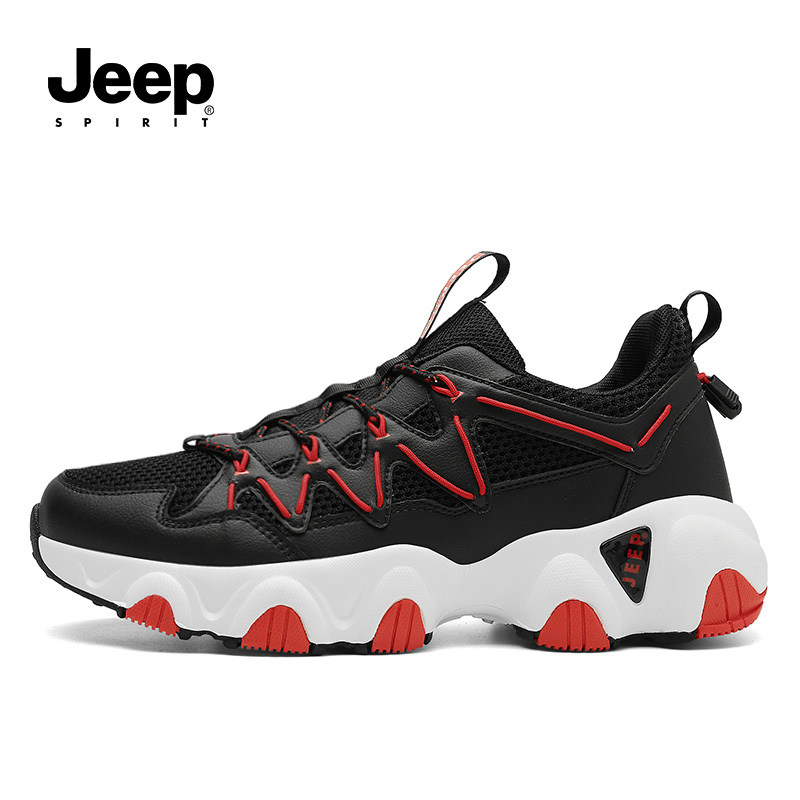 jeep men's shoes spring sports shoes trendy all-match breathable tide shoes 2021 new casual shoes men's youth mesh surface