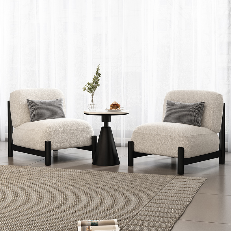 Balcony Leisure Tea Table and Chair Set, One Table and Two Chairs, Trendy Three-Piece Set, Lazy Small Sofa, Single Person Reading, Light Luxury