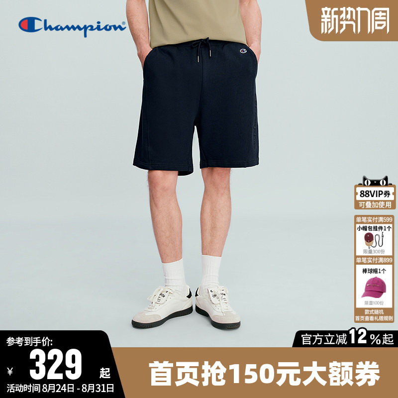 Champion Men's Shorts 2026 Summer New Pure Cotton Knit Pants Casual Sports Solid Color Five-Point Pants Champion Men's Shorts 2026 Summer New Pure Cotton Knit Pants Casual Sports Solid Color Five-Point Pants