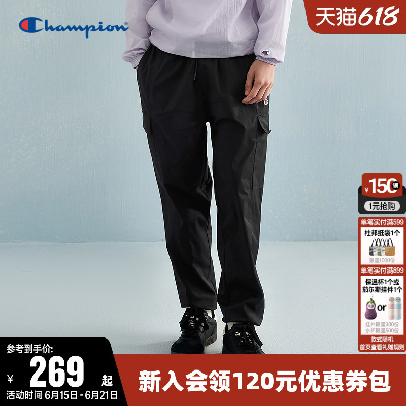 Champion Men's Cargo Pants Spring New American Style Small C Logo Trendy Sports Long Pants Casual Trousers