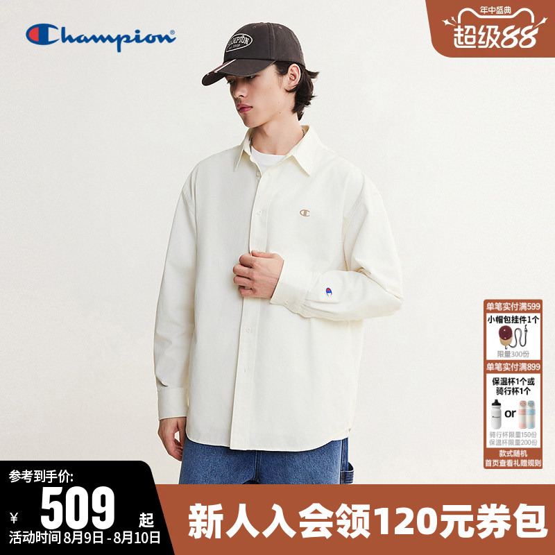 Champion Men's Shirt 2026 Autumn New Pure Cotton Twill Casual Solid Color Loose Long-Sleeve Top Trendy Champion Men's Shirt 2026 Autumn New Pure Cotton Twill Casual Solid Color Loose Long-Sleeve Top Trendy