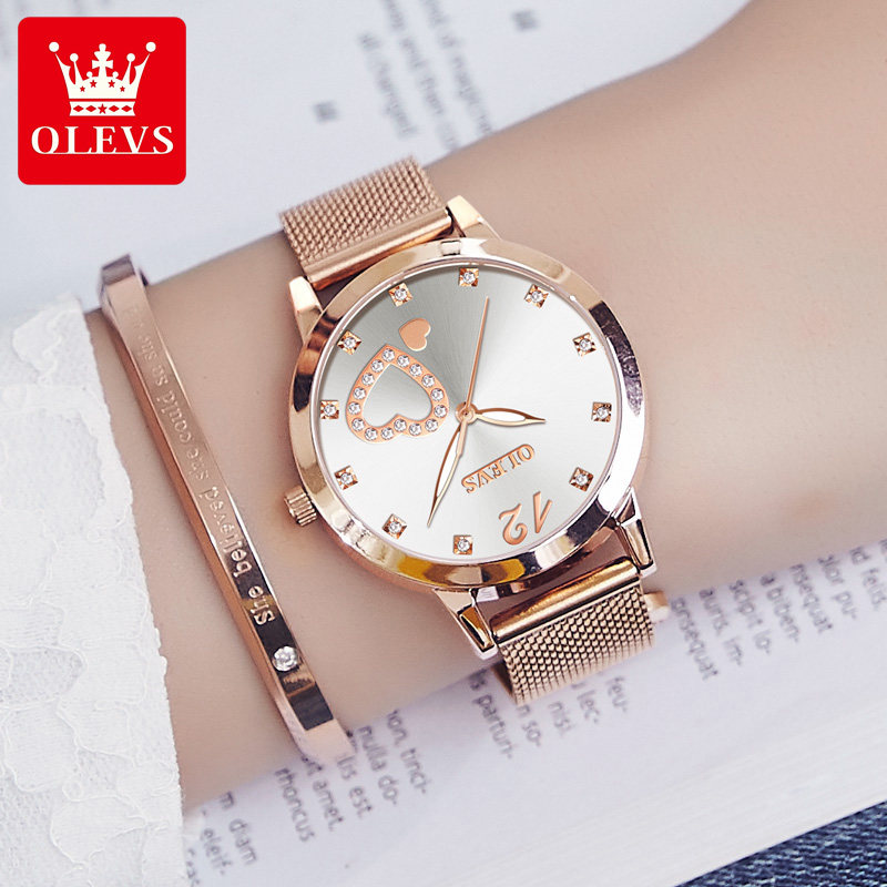 Swiss brand 2022 new ladies watch luminous waterproof fashion trend simple temperament love women's watch