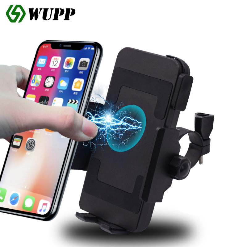 Motorcycle mobile phone navigation bracket wireless charging with switch electric car wireless fast charging mobile phone charger