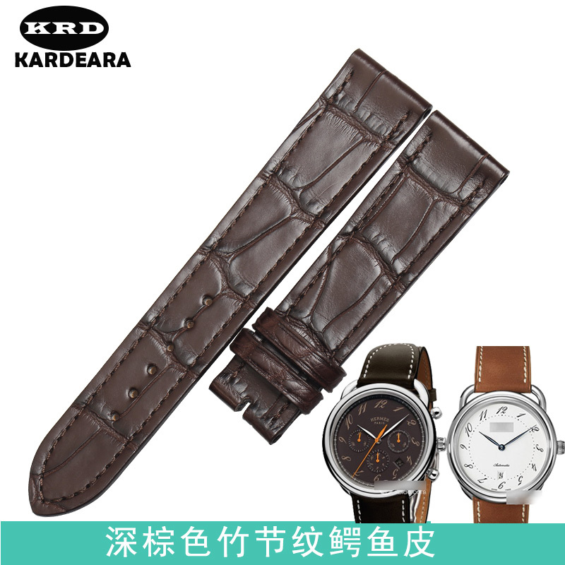 Kdr American Crocodile Leather Watch Strap, Replacement for Hermès Tgm Series Genuine Leather Watch Strap, Leather Strap, Watch Strap Kdr American Crocodile Leather Watch Strap, Replacement for Hermès Tgm Series Genuine Leather Watch Strap, Leather Strap, Watch Strap