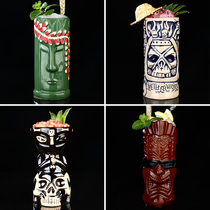 Tiki cup bar tiki cup Wine glass Personality Hawaiian cocktail glass Zombie skull cup Creative ceramic cup