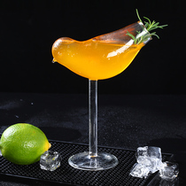 Creative bird wine glass glass personality net red cocktail glass Bar KTV goblet Juice cup Smoke cup